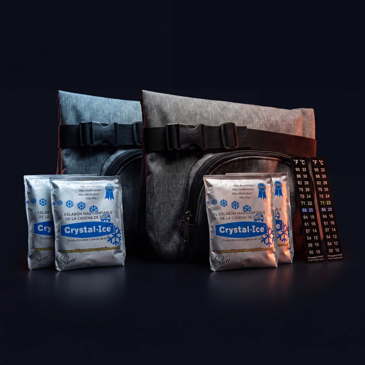 2 estuche + termometro + 4 geles refrigerantes